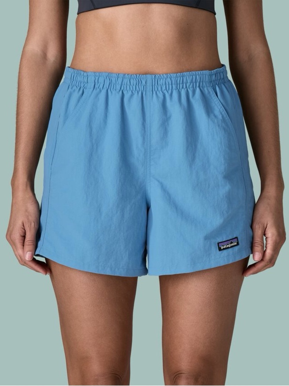 Patagonia Baggies Shorts XS Light Blue Mesh Lined Drawstring Swim Shorts